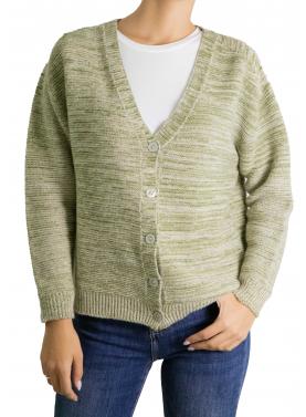 Cardigan misto cashmere scollo a V